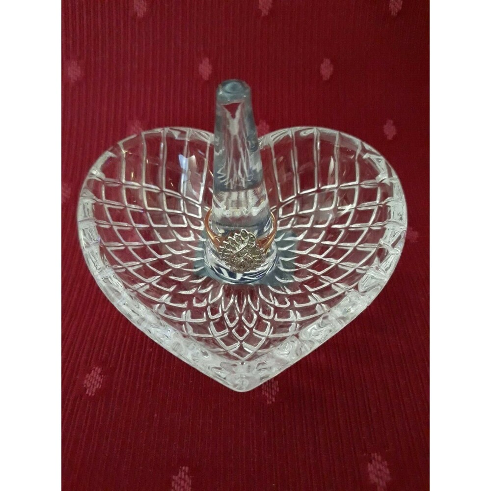 Crystal Heart Shaped Ring Holder, Celebrations By Mikasa - NEW!!!